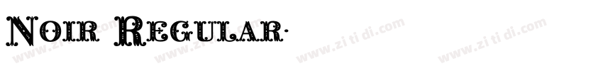 Noir Regular字体转换 Noir Regular字体转换